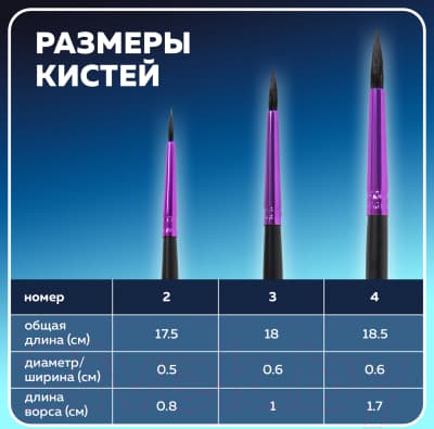 Набор кистей Brauberg Premium / 201020 6