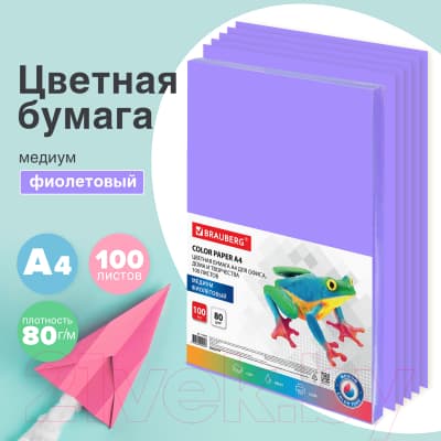 Набор цветной бумаги Brauberg А4 80г/м2 / 112456 4