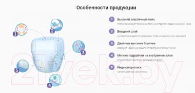 Подгузники-трусики детские MIU 4L-Maxi 9-15кг 3