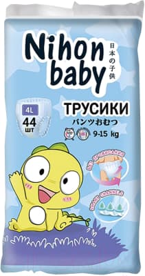Подгузники-трусики детские Nihon Baby 4L 9-15кг