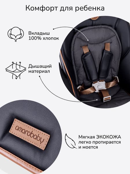 Стульчик для кормления Amarobaby Elegant / AB23-23EL/09 7