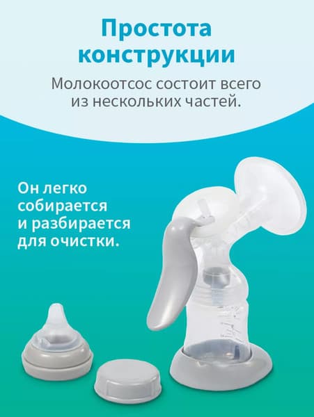 Молокоотсос ручной BabyOno Anatomy с бутылочкой / 1484 7