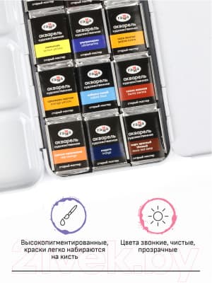 Акварельные краски ГАММА Старый Мастер. Белые цветы / 200622_4112 3