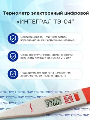 Электронный термометр Интеграл ТЭ-04 4