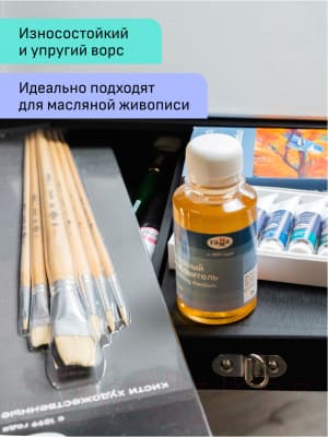 Набор кистей ГАММА Студия. Щетина плоская / 11001012 3