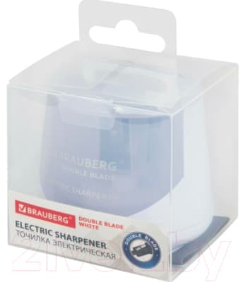 Точилка Brauberg Double Blade White. Электрическая / 271337 9