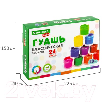 Гуашь Brauberg Kids New / 192380 6