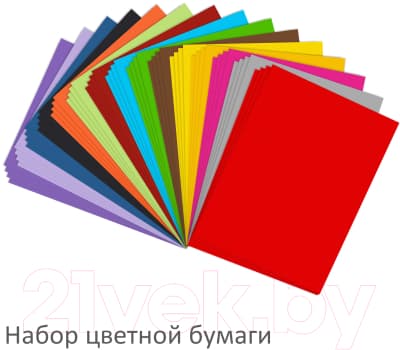 Набор цветной бумаги и картона Brauberg 115088 3
