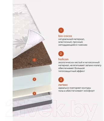 Матрас в кроватку Rant Indy Eco 60x120x12 9