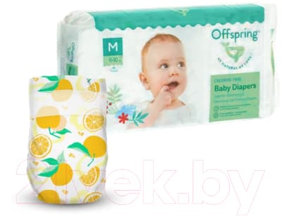 Подгузники детские Offspring M 6-10кг Апельсины / OF01M42ORG 3