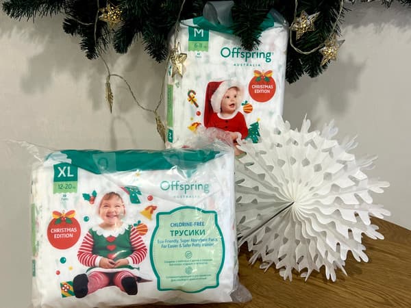 Подгузники-трусики детские Offspring M 6-11кг Новый год / OF02MXMAS 5