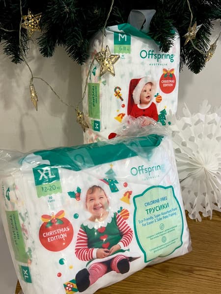 Подгузники-трусики детские Offspring M 6-11кг Новый год / OF02MXMAS 4