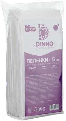 Набор пеленок одноразовых детских Dr.Dinno Впитывающие 60x90 2