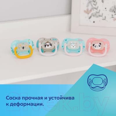 Пустышка Canpol Exotic Animals силиконовая симметричная 6-18мес / 34/921 7