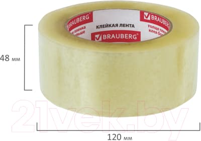 Скотч Brauberg Упаковочная лента 48ммx132м / 440157 10
