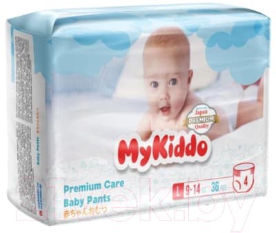Подгузники-трусики детские MyKiddo Premium L 9-14кг 2