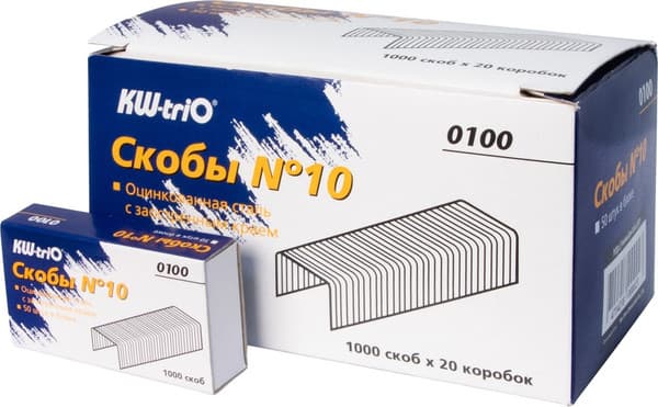 Скобы канцелярские KW-Trio 0100/20 6