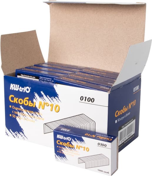 Скобы канцелярские KW-Trio 0100/20 7