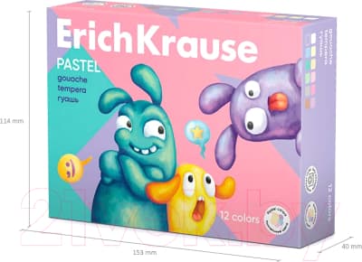 Гуашь Erich Krause Jolly Friends Pastel / 61419 5
