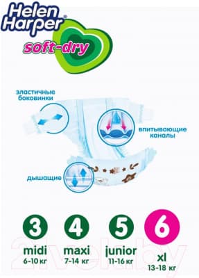 Подгузники детские Helen Harper Soft & Dry XL 5