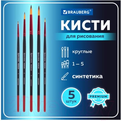 Набор кистей Brauberg Premium / 201025 9