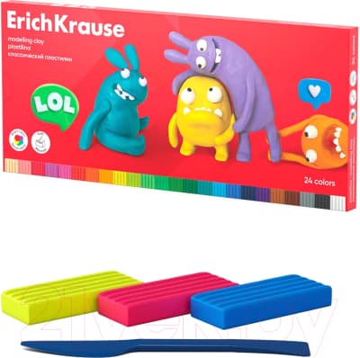 Пластилин Erich Krause Jolly Friends со стеком / 61350 2