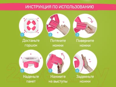 Дорожный горшок ROXY-KIDS HandyPotty / HP-255FG 9