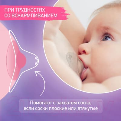 Набор накладок на соски ROXY-KIDS S+S / RNS-001SS силиконовые 3