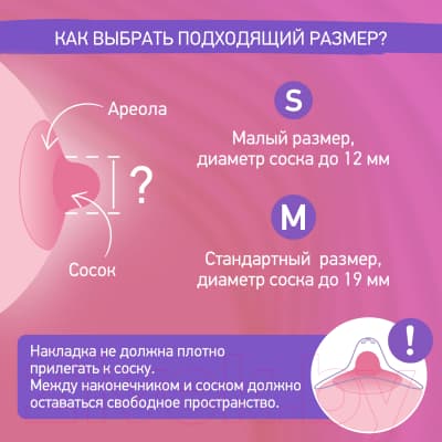Набор накладок на соски ROXY-KIDS М+М / RNS-001ММ силиконовые 3