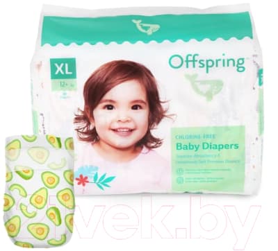 Подгузники детские Offspring XL 12+кг Авокадо / OF01XL30AVO 10