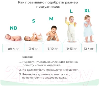 Подгузники детские Offspring XL 12+кг Авокадо / OF01XL30AVO 9