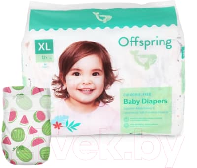 Подгузники детские Offspring XL 12+кг Арбузы / OF01XL30WML 2