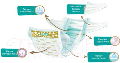Подгузники детские Predo Baby №3 4-9 кг 2