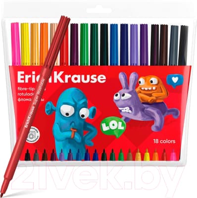 Фломастеры Erich Krause Jolly Friends Super Washable / 61832