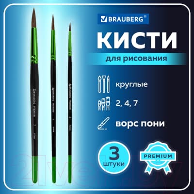Набор кистей Brauberg Premium / 201021 5