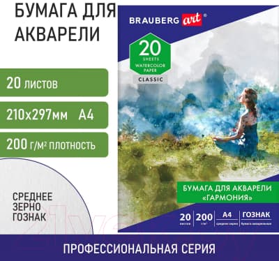 Набор бумаги для рисования Brauberg Art Classic. Гармония / 112320 6
