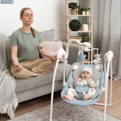 Качели для новорожденных INDIGO Teddy 5