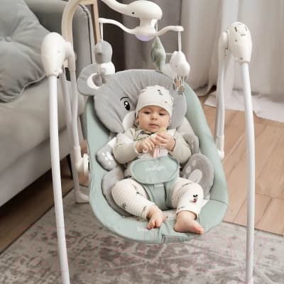 Качели для новорожденных INDIGO Teddy 4