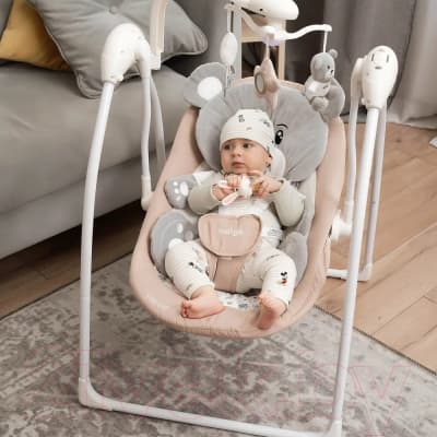 Качели для новорожденных INDIGO Teddy 4