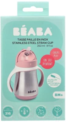 Поильник Beaba Tasse Paille Inox Термос 913482 9