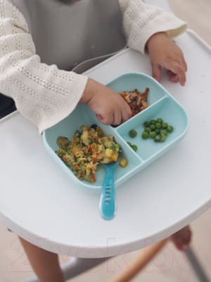 Набор посуды для кормления Beaba Set Repas Silicone Avec Ventouse Bleu / 913455 4