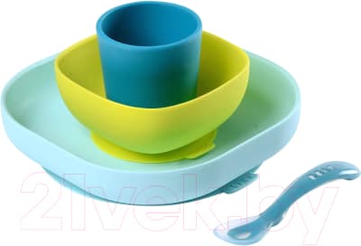 Набор посуды для кормления Beaba Silicone Meal Set / 913428