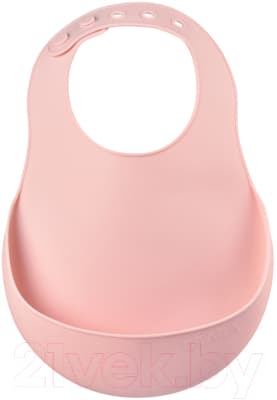 Нагрудник детский Beaba Bavoir Silicone Old Pink 913491