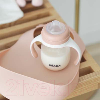 Нагрудник детский Beaba Bavoir Silicone Old Pink 913491 3