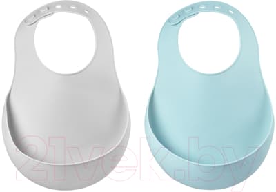 Набор нагрудников детских Beaba Lot De 2 Bavoirs Silicone Green 913509