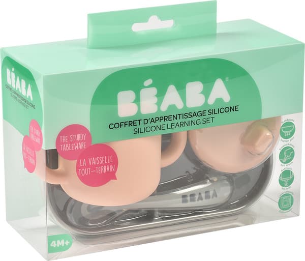 Набор посуды для кормления Beaba Coffret Apprentiss Silic Рink 913527 2