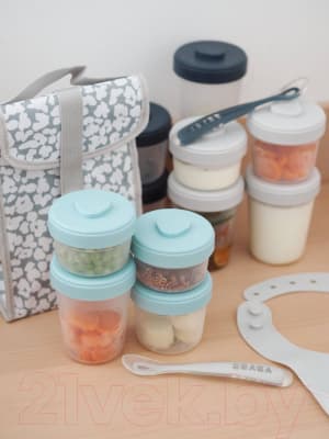 Набор посуды для кормления Beaba Pack 1er Repas Eucalyptus 913502 6