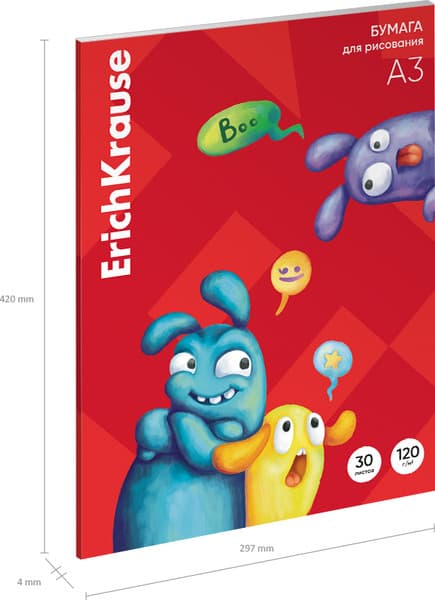 Набор бумаги для рисования Erich Krause Jolly Friends / 61639 3