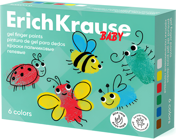 Пальчиковые краски Erich Krause Baby с Алоэ Вера / 61398