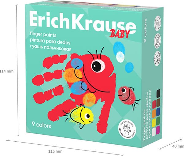 Пальчиковые краски Erich Krause Baby с Алоэ Вера / 61400 5